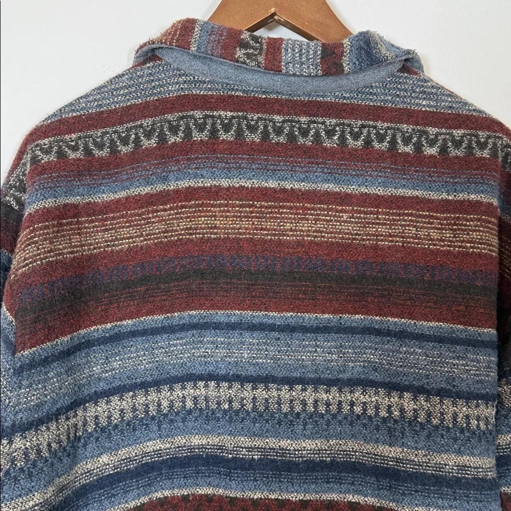 Style New York Vintage Southwestern Wool Blend Striped Jacket Womens 14 Large US - Picture 7 of 13